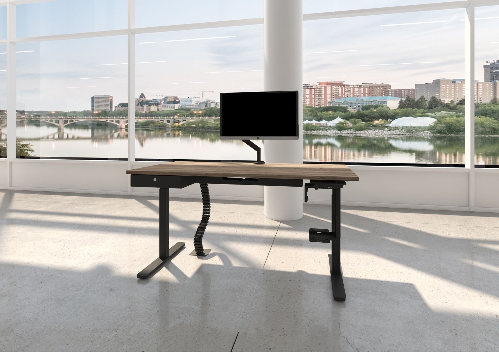 Tiltable cable tray