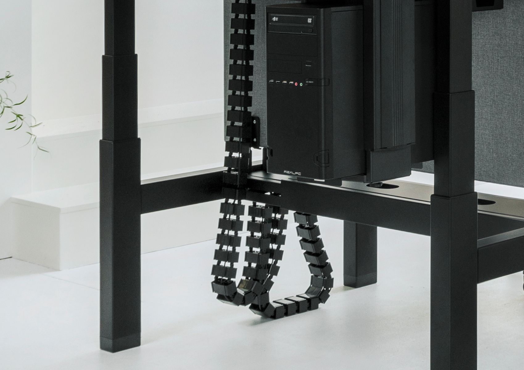 Bench cable tube