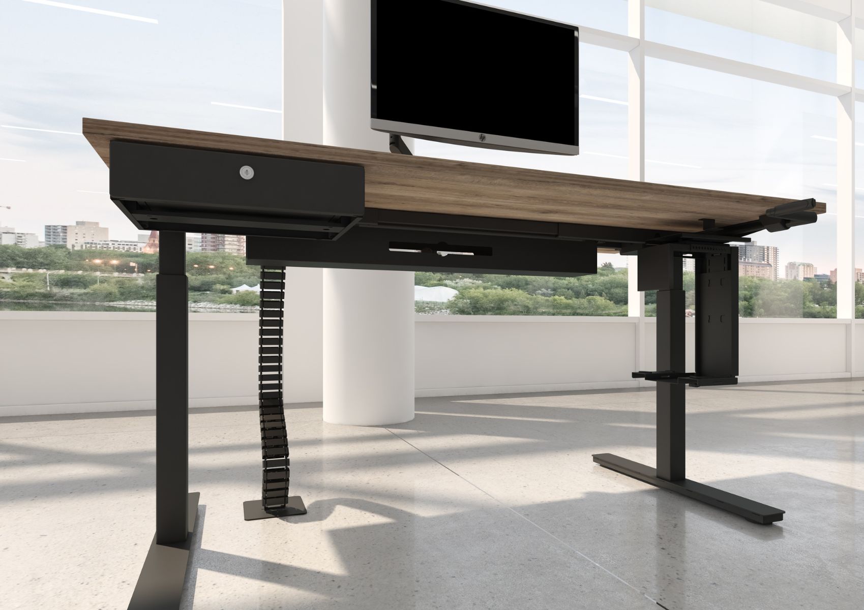 Tiltable cable tray