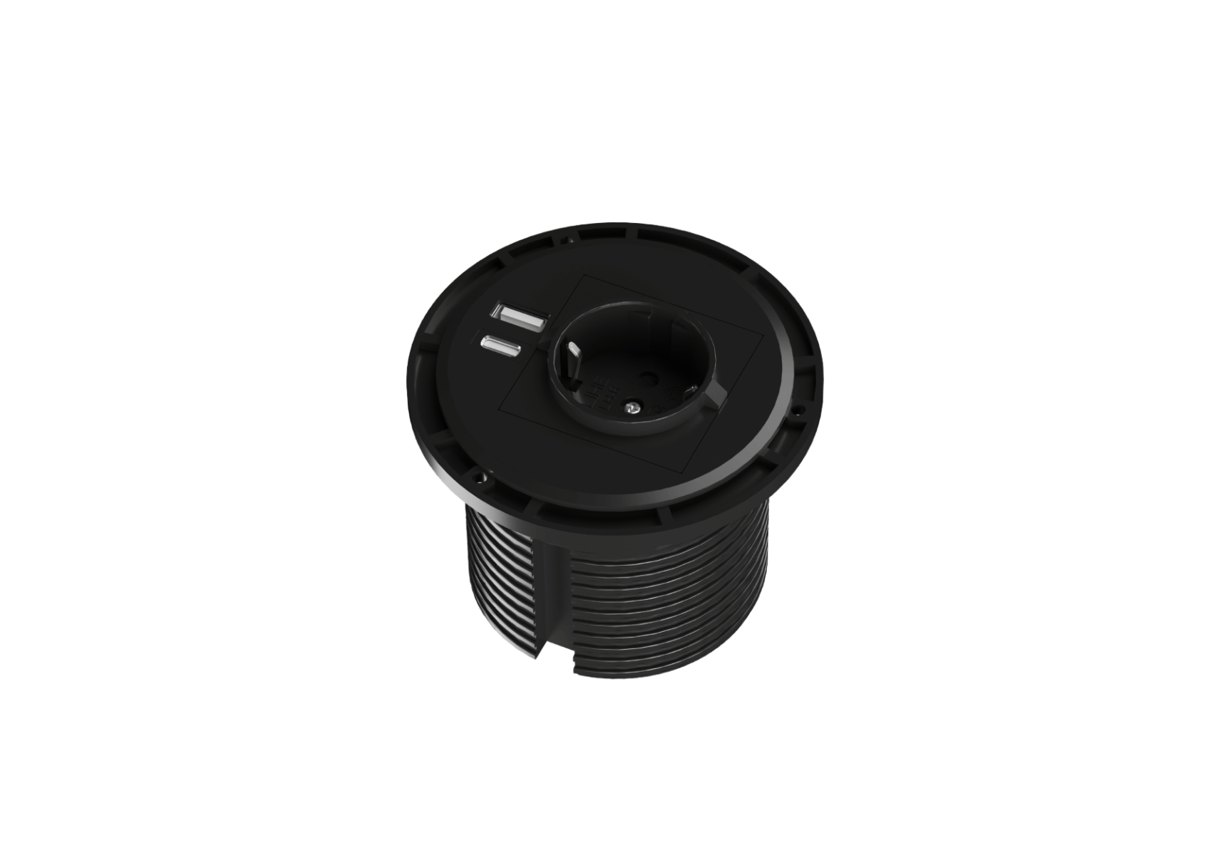 Round power socket